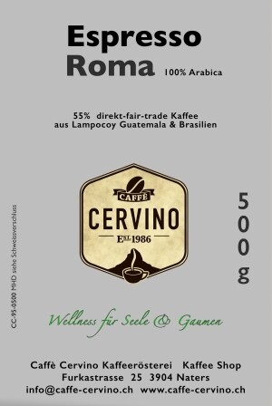 Cervino Espresso Roma Kaffeebohnen 500 gramm