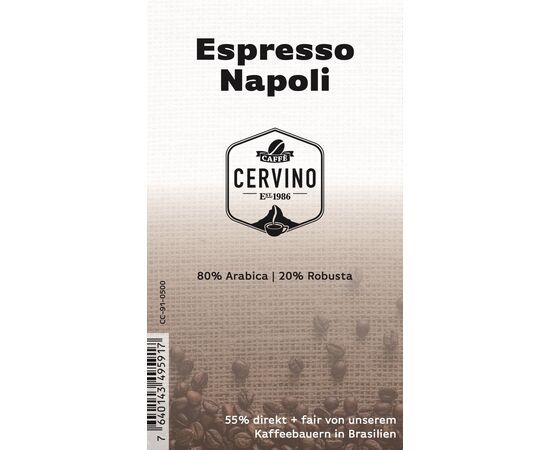 Cervino ESPRESSO NAPOLI (500G) - 55% Direkt & Fair