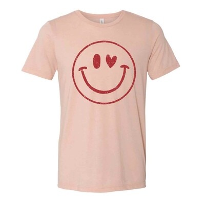 WINKING HEART SMILEY FACE T-SHIRT