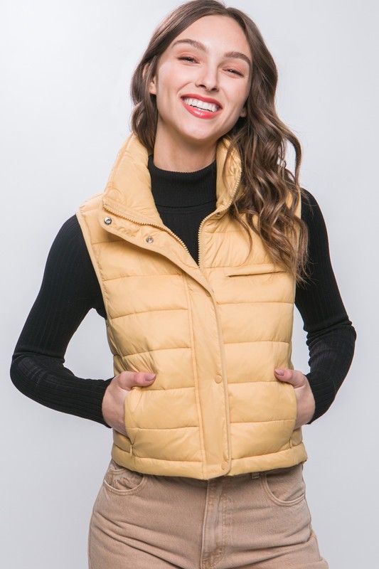 Beige Puffy Vest