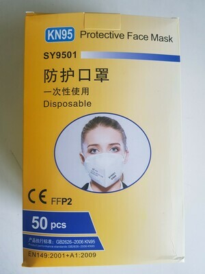 FPP2 Atemschutzmasken KN95, CE zerifiziert 2 Stückpackung