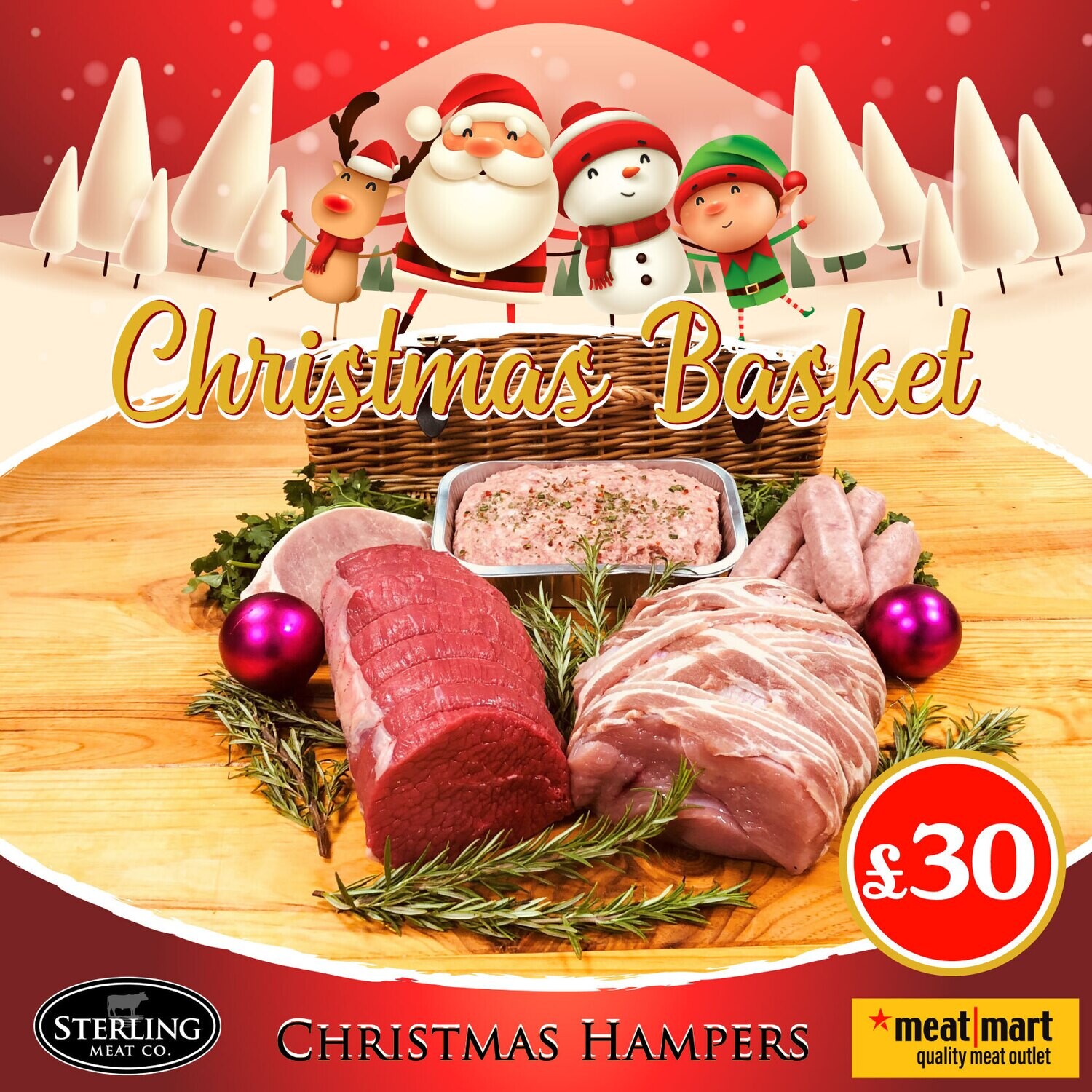 Christmas Basket Hamper £30 - PRE-ORDER