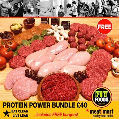 FIT FOODS - Protein Power Bundle (+ FREE Pack of Steak Burgers)