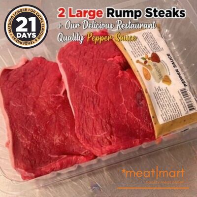 Steak Club - 2 Large Prime Rump Steaks with Pepper Sauce