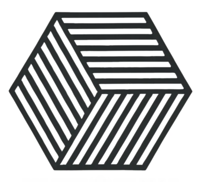 Silicone Hexagon Trivet, Black