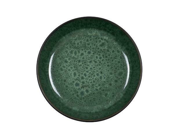 Bowl, Stoneware, Black/Green