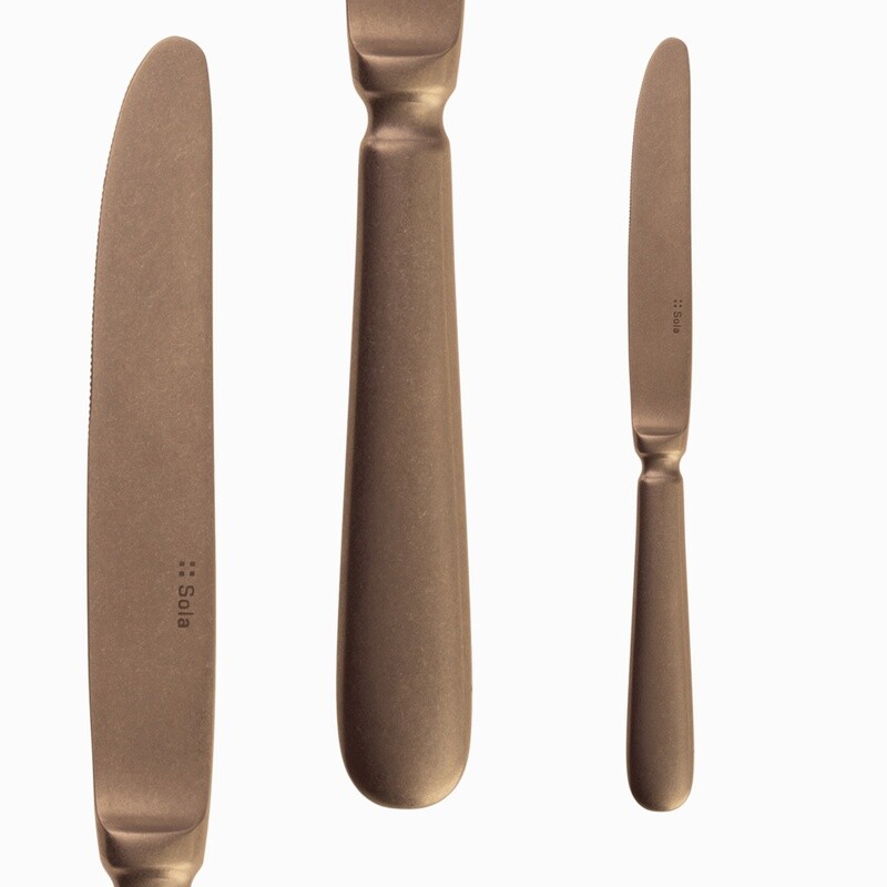 Table Knife, &quot;Baguette&quot; Vintage Gold