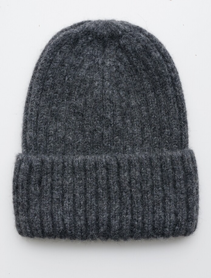 Fisherman Hat, Dark Grey, alpaca wool