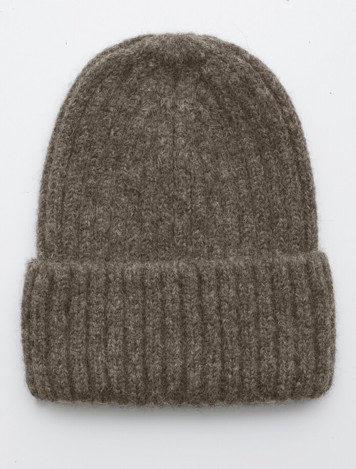 Fisherman Hat, Truffle, alpaca wool