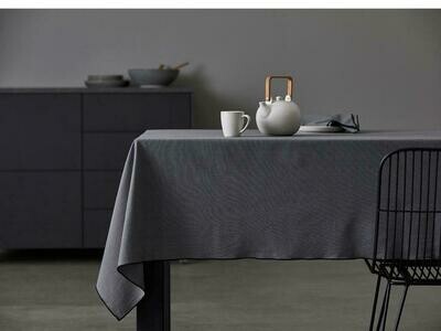 Tablecloth ORGANIC, Grey/Black,140 x 350 cm