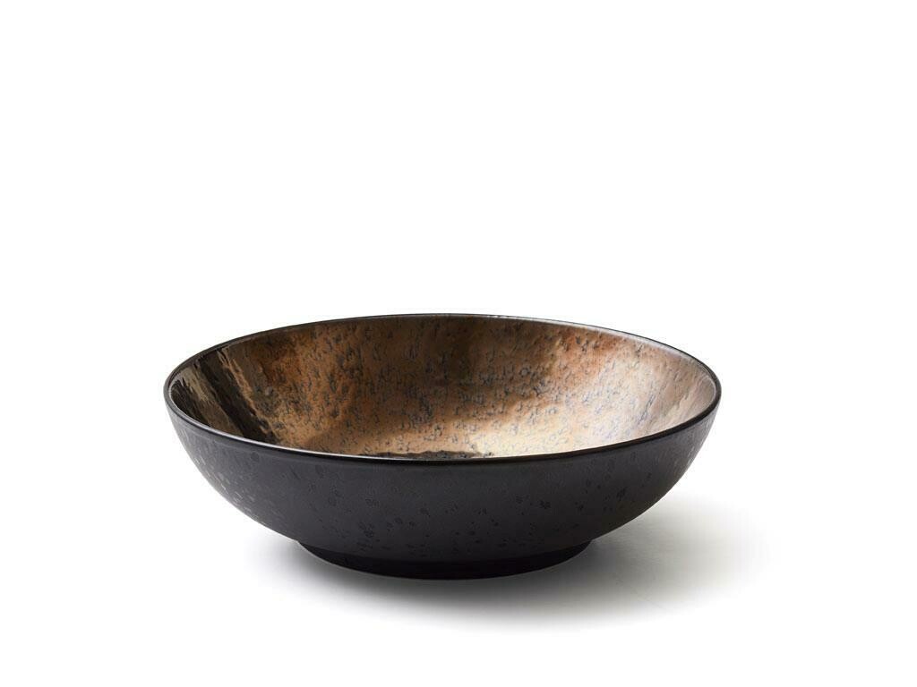 Salad bowl, Black/bronze,Dia. 24 x 6 cm