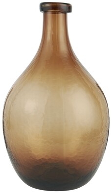 Glass balloon vase, brown glass, H55cm