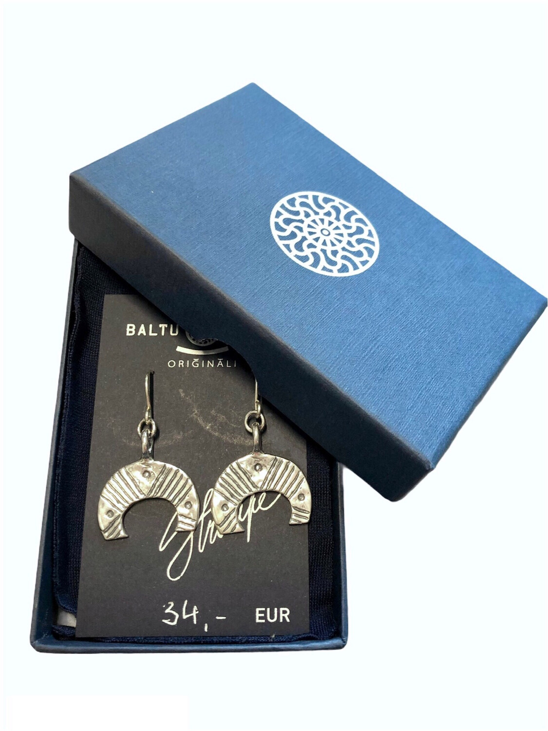 Earrings with moon symbol