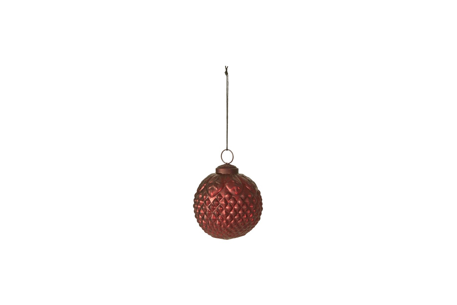 Ornament, Glass, Red, Ø7,5