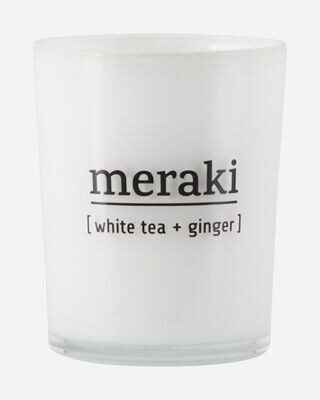 Scented candle Meraki, White tea & ginger