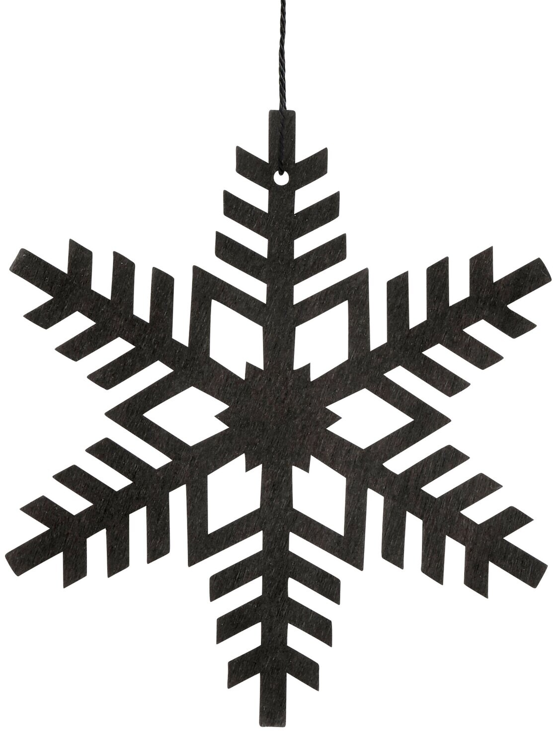 Christmas Hanger, Snowflake, Black, Ø12cm
