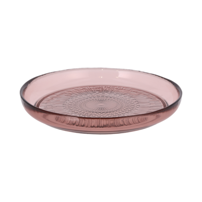 Kusintha Glass Plate, ⌀18 cm, Pink