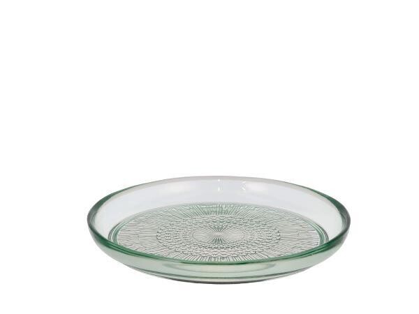 Kusintha Glass Plate, ⌀18 cm, Green