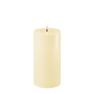 "Real Flame" LED Candle D: 7,5 * 15 cm, Cream