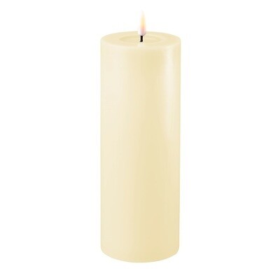 "Real Flame" LED Candle D: 7,5 * 20 cm, Cream