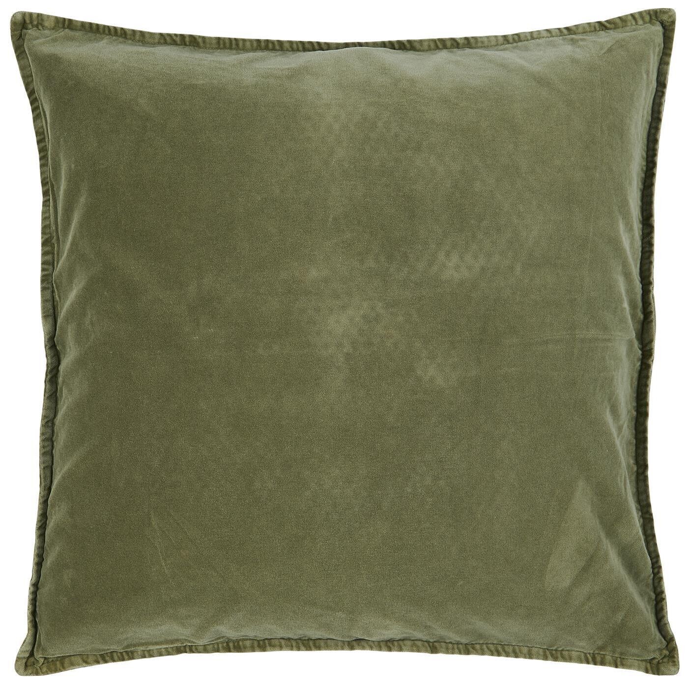 Cushion cover, velvet, moss green