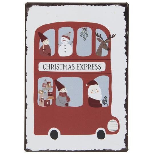 Metallsilt "Christmas Express"
