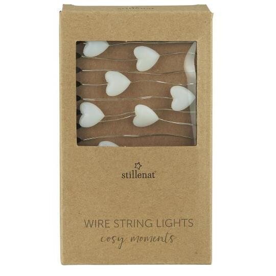 Wire string lights 40 hearts outdoor/indoor