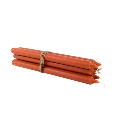 Candles 6pcs. Dark orange