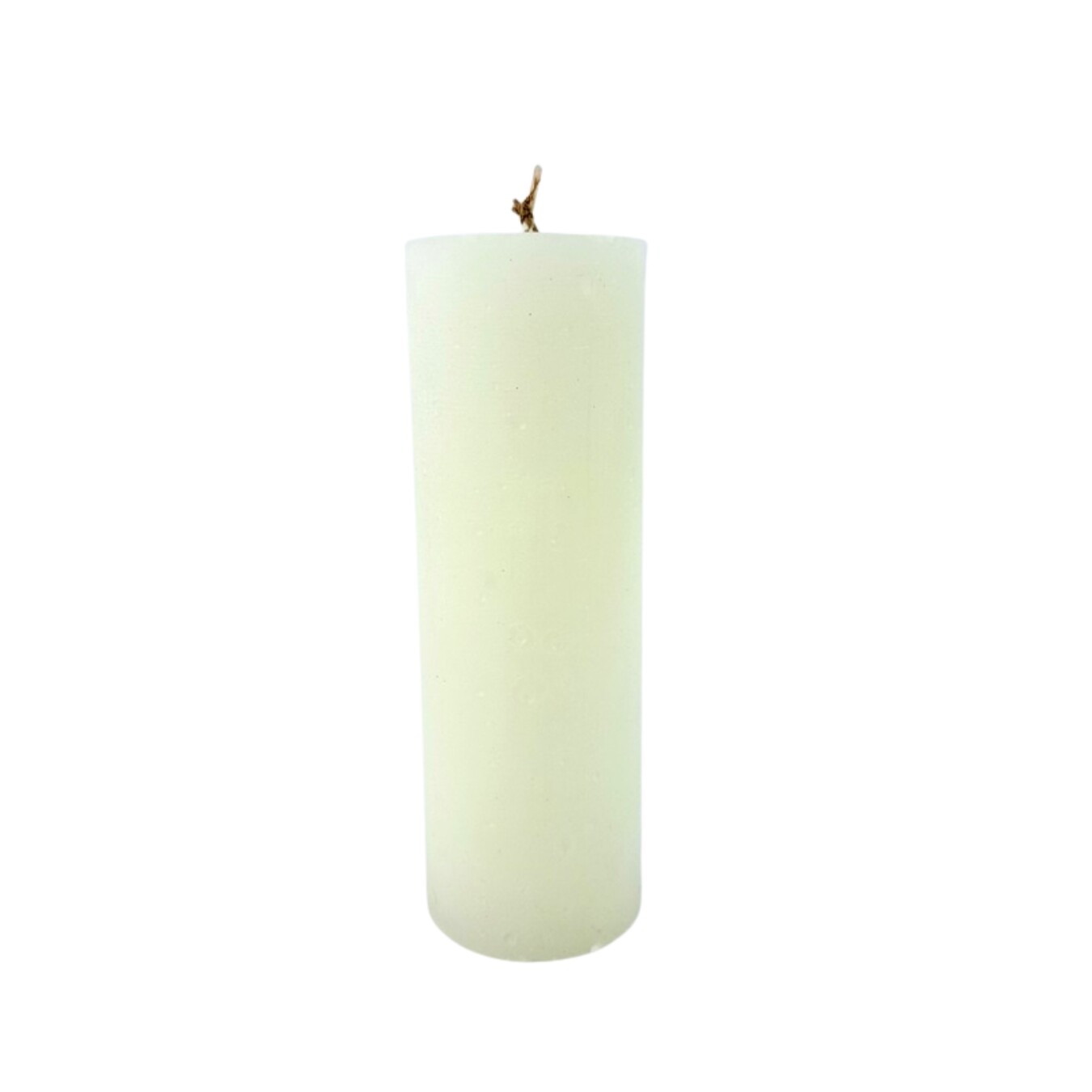 Pillar Candle, Rustic, White, H17cm