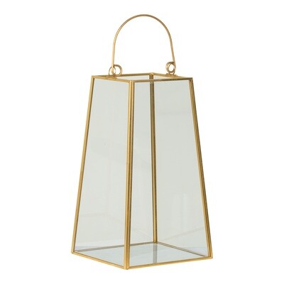 Lantern Kea, h 25 cm, Brass Color