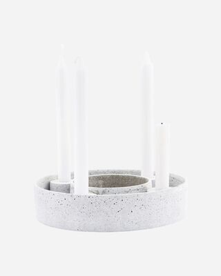 Candleholder, Ring, ø 26 cm, Grey