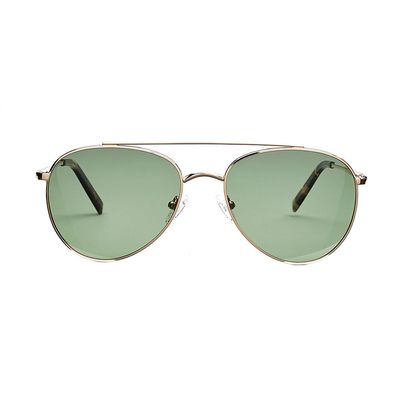 Avistor style sunglasses with gold metal frame