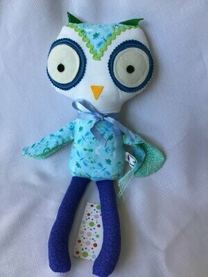 Fabric Owl - Blue