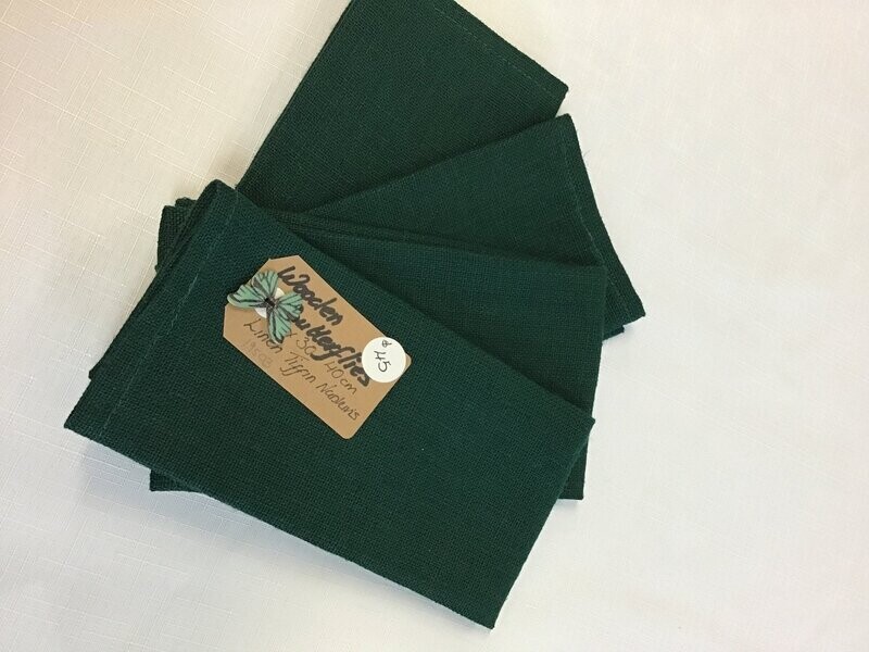 Linen Tiffin Napkins - Green