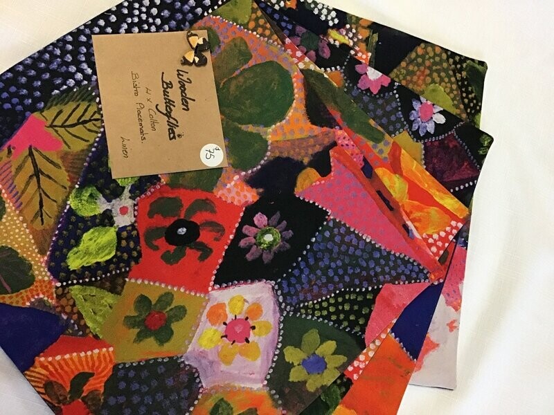 Cotton Linen Bistro Placemats - Colourful