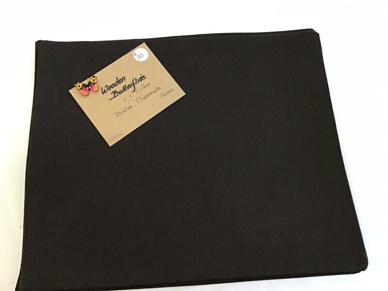 Cotton Canvas Bistro Placemats - Brown