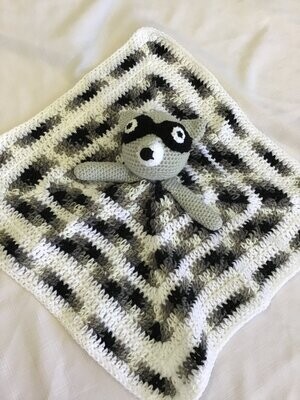 Crochet Lovey - Raccoon