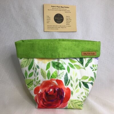 Fabric Pouch - Red Flower
