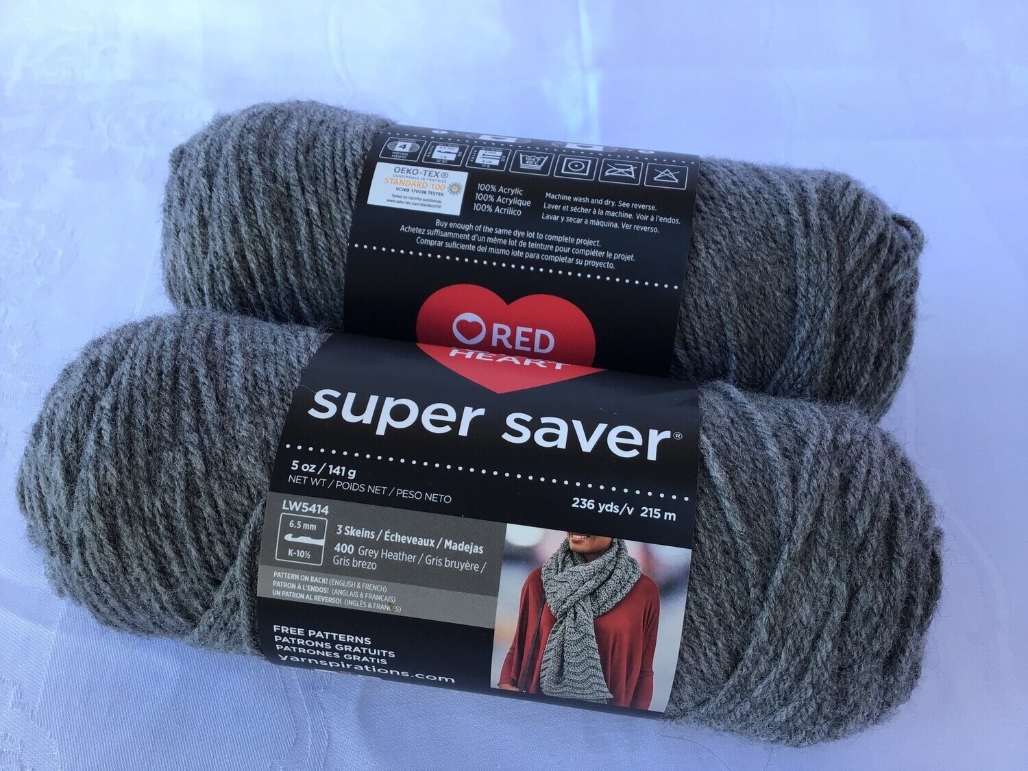 Red Heart Super Saver - Solids, Colour: Grey Heather