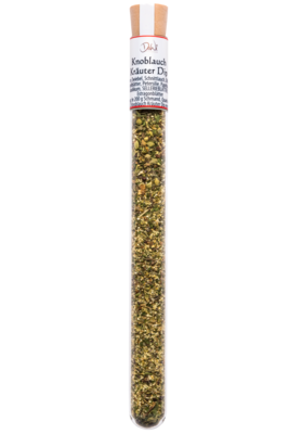 Knoblauch Kräuter Dip im Reagenzglas - Inhalt 5 g (590,00 €/kg)