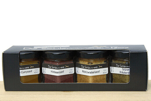 Die Schlemmerei  Genuss-Box" Senfquartett"  (87,19 €/ltr.)
