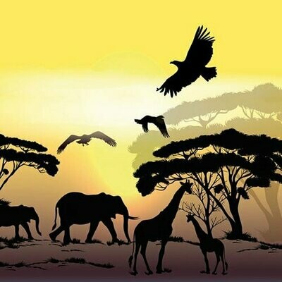 Ambiente Serviette Safari Afrika 33 x 33 cm