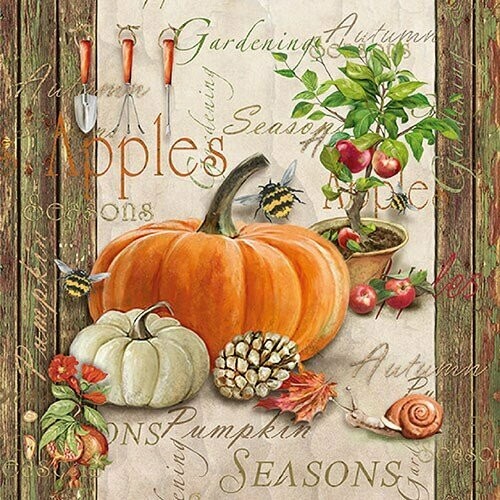 Serviette Autumn Gardening  33 x 33 cm