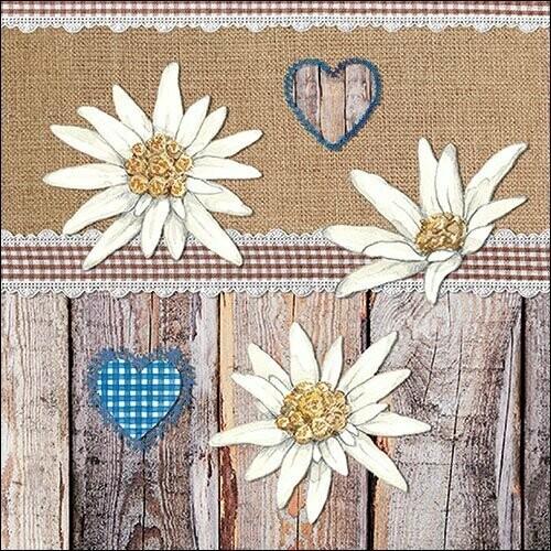 Serviette Edelweiß  33 x 33 cm