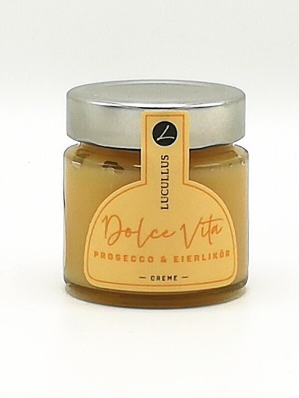 Lucullus Dolce Vita Prosecco & Eierlikör Creme 140 g (28,50 €/kg) Lucullus Dolce Vita Prosecco & Eierlikör Creme 140 g (28,50 €/kg)