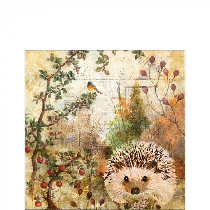 Ambiente Serviette Autumn Hedgehog 25 x 25 cm