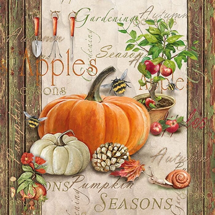 Ambiente Serviette Autumn Gardening 33 x 33 cm