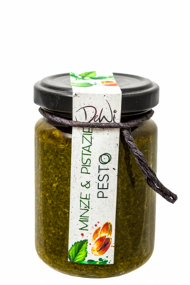 DeWi Pesto mit Pistazie und Minze - Inhalt 135 g (46,30 €/kg)