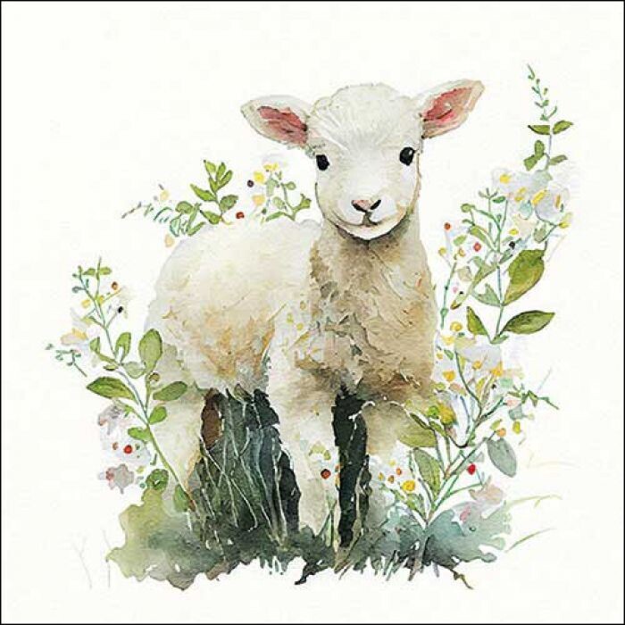 Ambiente Serviette Lamb 33 x 33 cm Ambiente Serviette Lamb 33 x 33 cm
