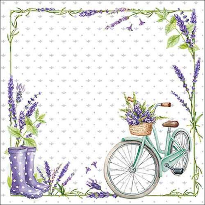 Ambiente Serviette Lavender love 33 x 33 cm